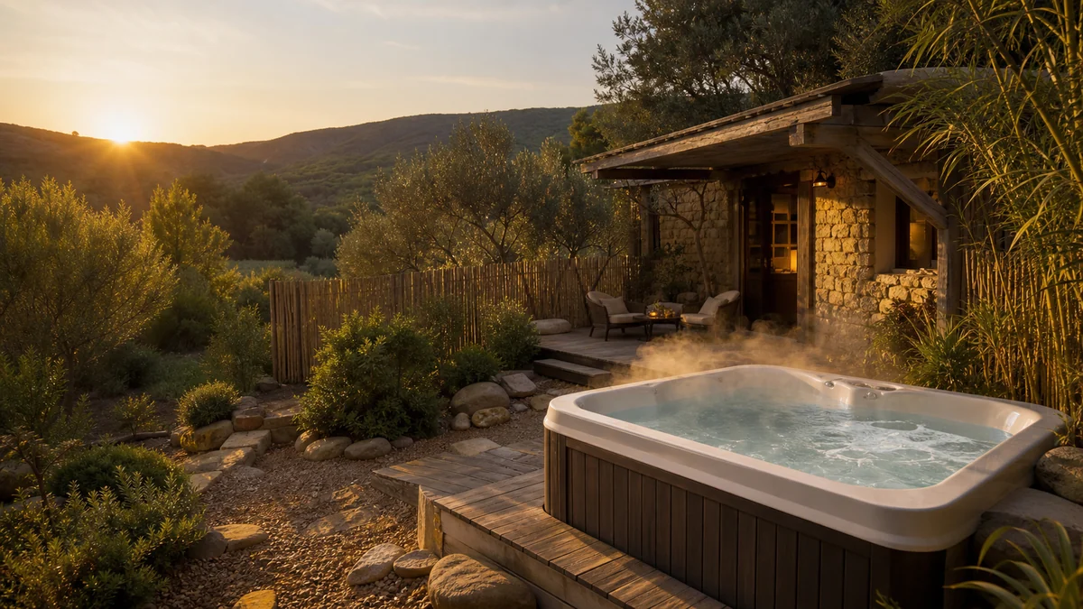 Gîte insolite provençal avec jacuzzi sur terrasse
