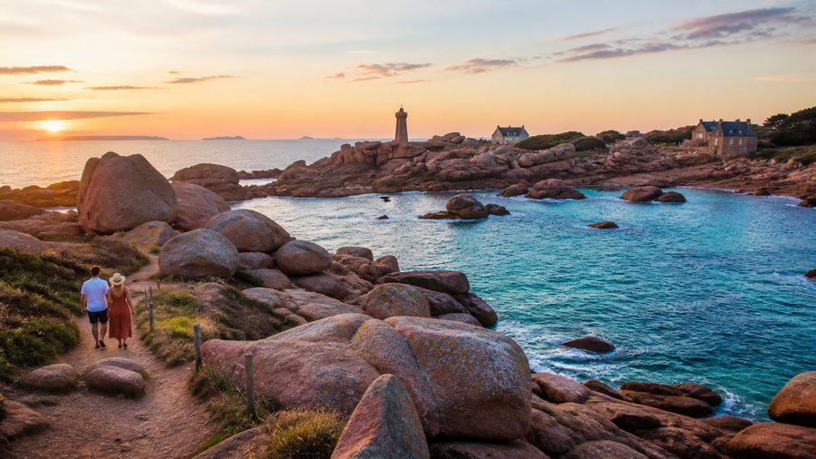 Ambiance romantique inspirée de la Côte de Granit Rose et du phare de Mean Ruz