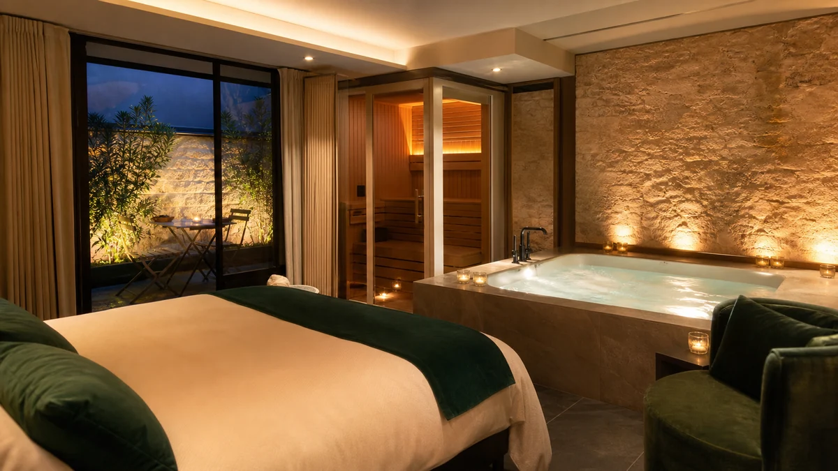 Illustration du guide Top 15 des loverooms avec spa ou jacuzzi privatif en France