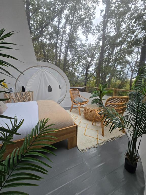 Bulle La bulle perchée de Chantilly dans l’Oise avec spa privatif