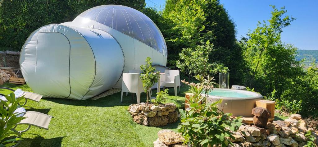 Bulle Les Bulles du Coq de Champagne dans la Marne avec vue dégagée