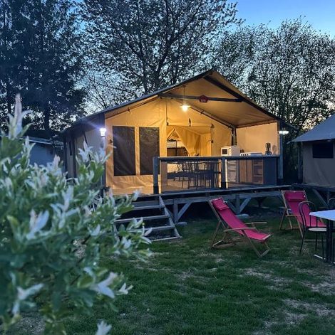 Tente Clos des Monts - Tente Lodge Safari R dans le Calvados avec terrasse