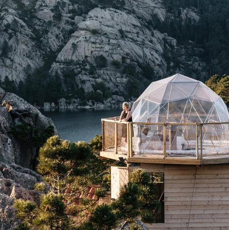 Dôme Cocoon Village en Corse-du-Sud avec terrasse