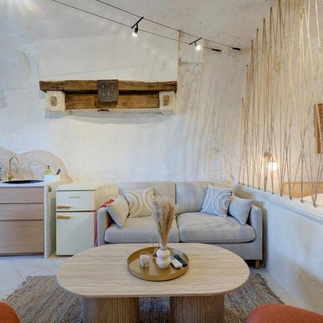 Maison troglodyte La Secret Troglo en Indre-et-Loire avec terrasse