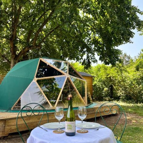 Dôme Le Dôme en Seine, proche Giverny dans les Yvelines avec terrasse