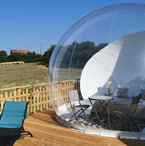 Bulle noct enbulle dans le Lot avec piscine