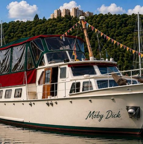 Bateau Votre cocon flottant au pied du centre-ville en Seine-Maritime avec terrasse
